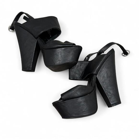 Steve Madden Vintage Black Chunky Platform Bratz Vibes Heels Size 7 - Picture 1 of 7